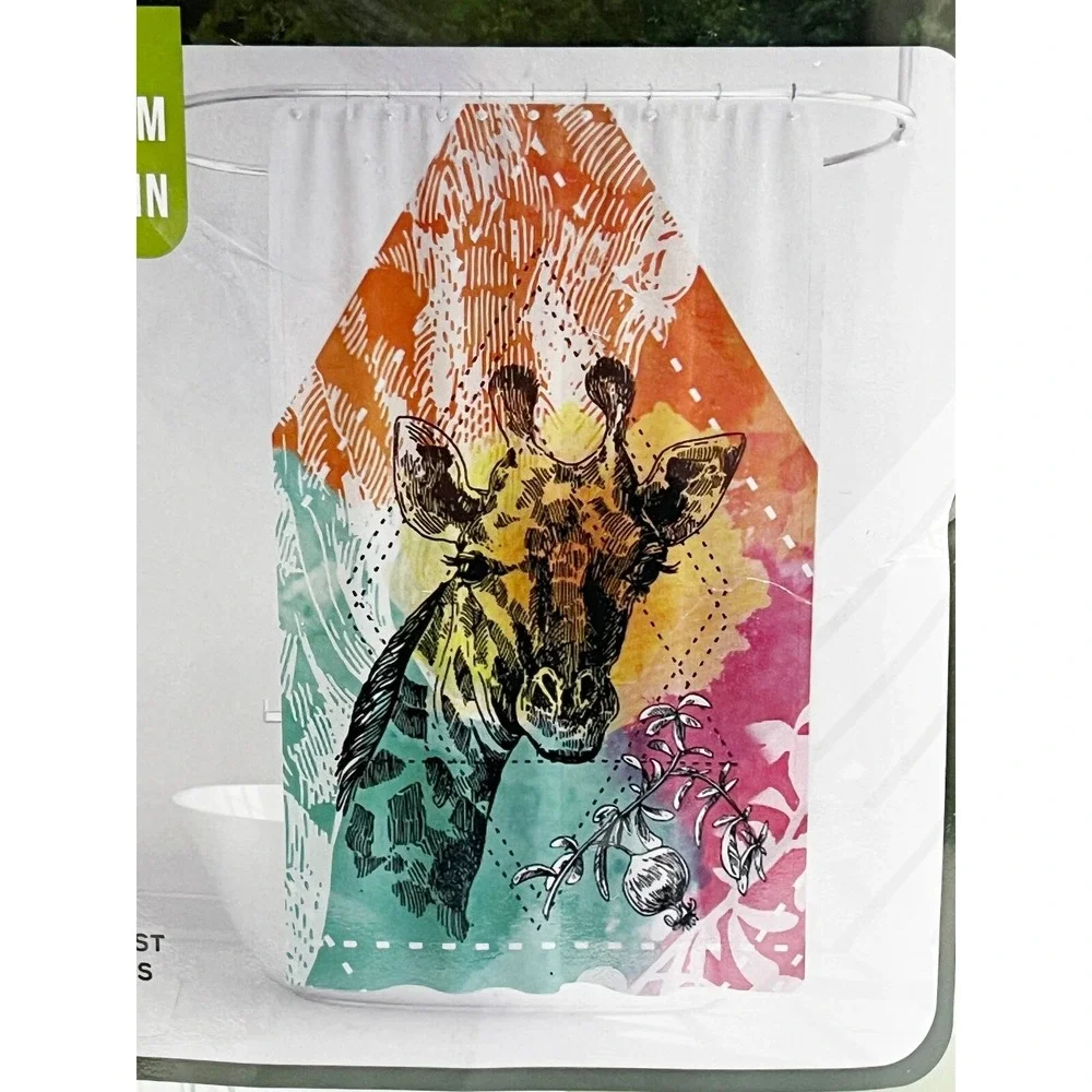 Nature's Own Essence Shower Curtain Liner Giraffe Print  73